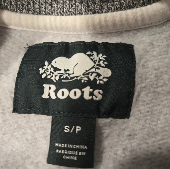 Roots Men's Heather Grey Crewneck Sweatshirt - Picture 2 of 4